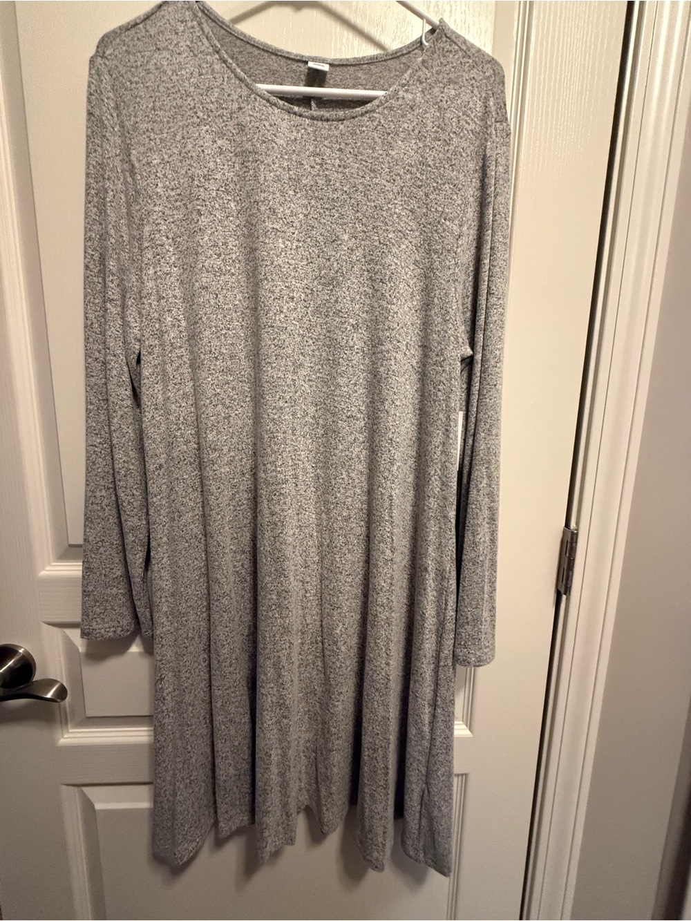 Cozy Long Sleeve Swing Dress in Heather Gray large by old navy